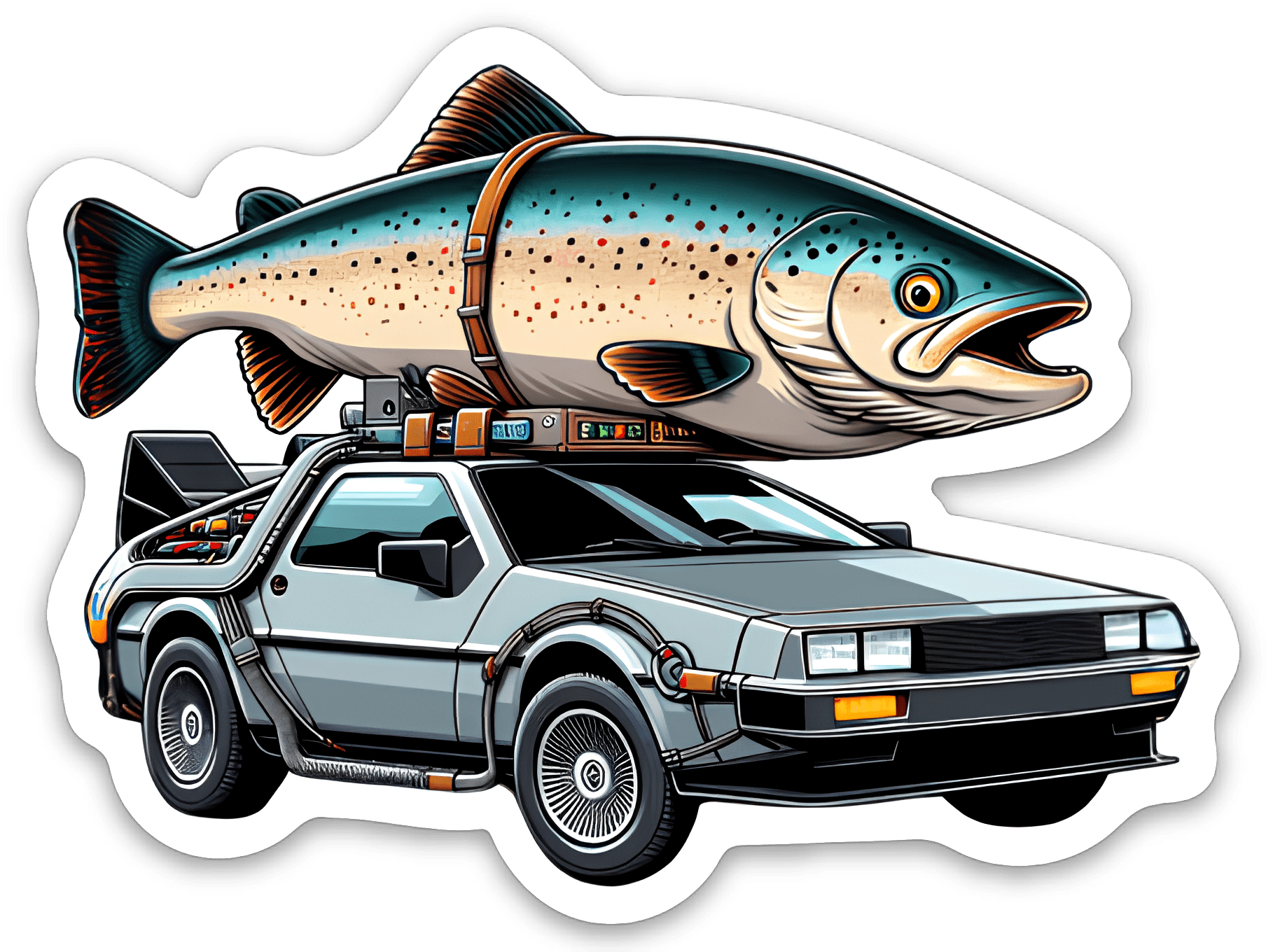 Back to the Future Sticker - The Blue Quill Angler