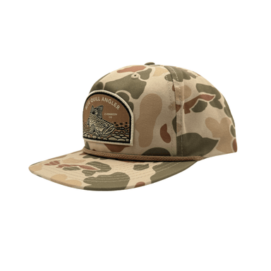 BQA Flat Bill Brown Trout Patch Hat (256P) - The Blue Quill Angler