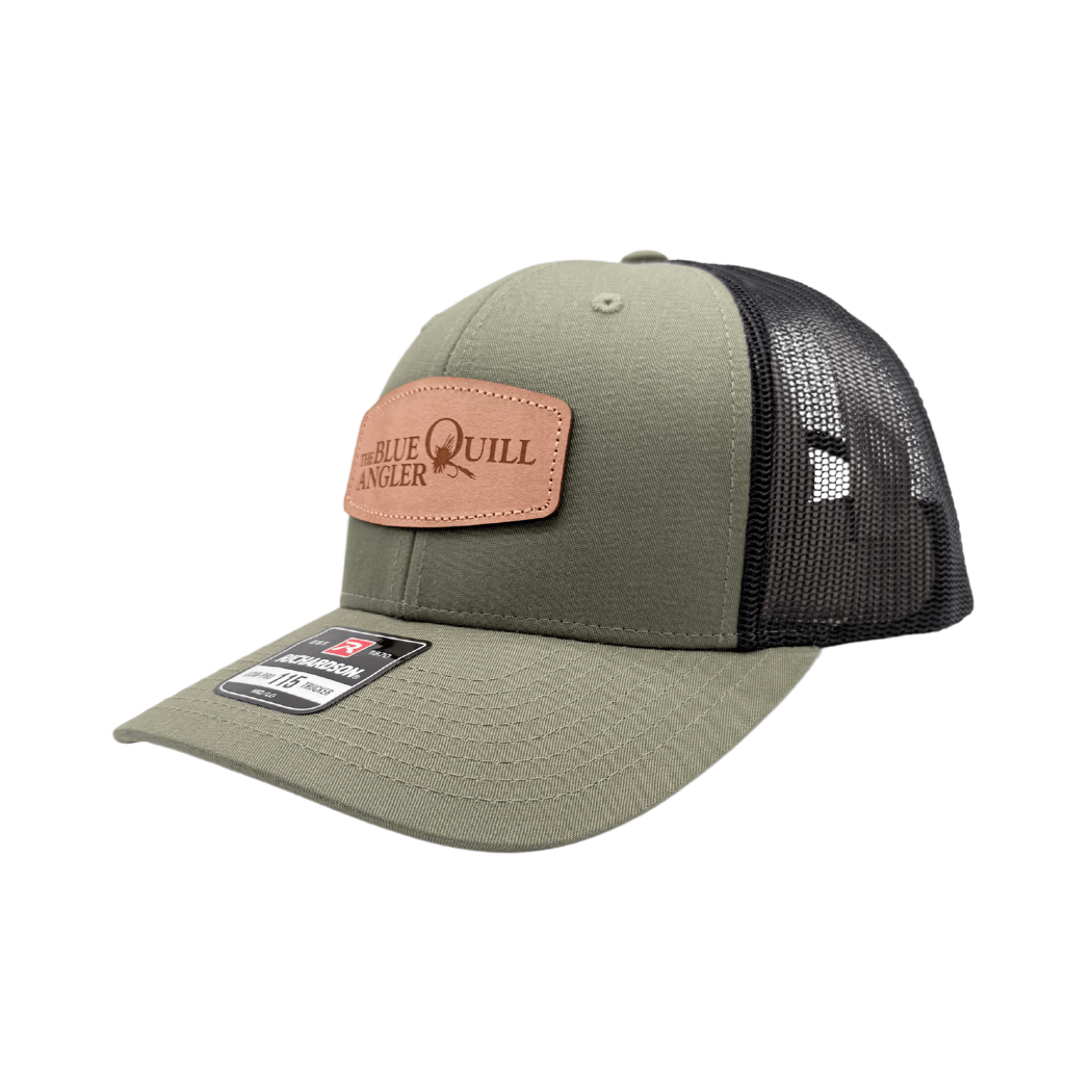 BQA Low Pro Trucker Hat w/ Leather Patch (115) - The Blue Quill Angler