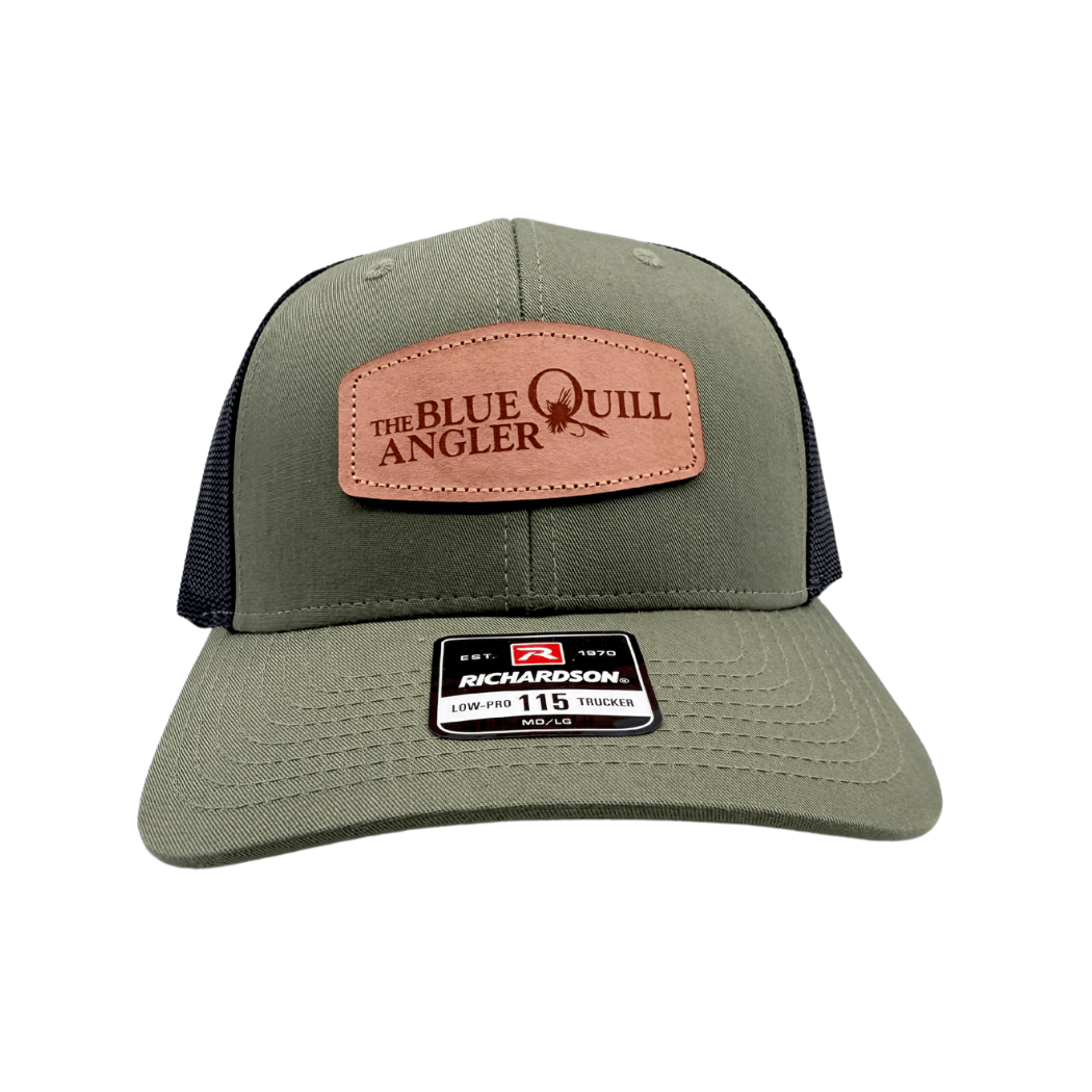 BQA Low Pro Trucker Hat w/ Leather Patch (115) - The Blue Quill Angler