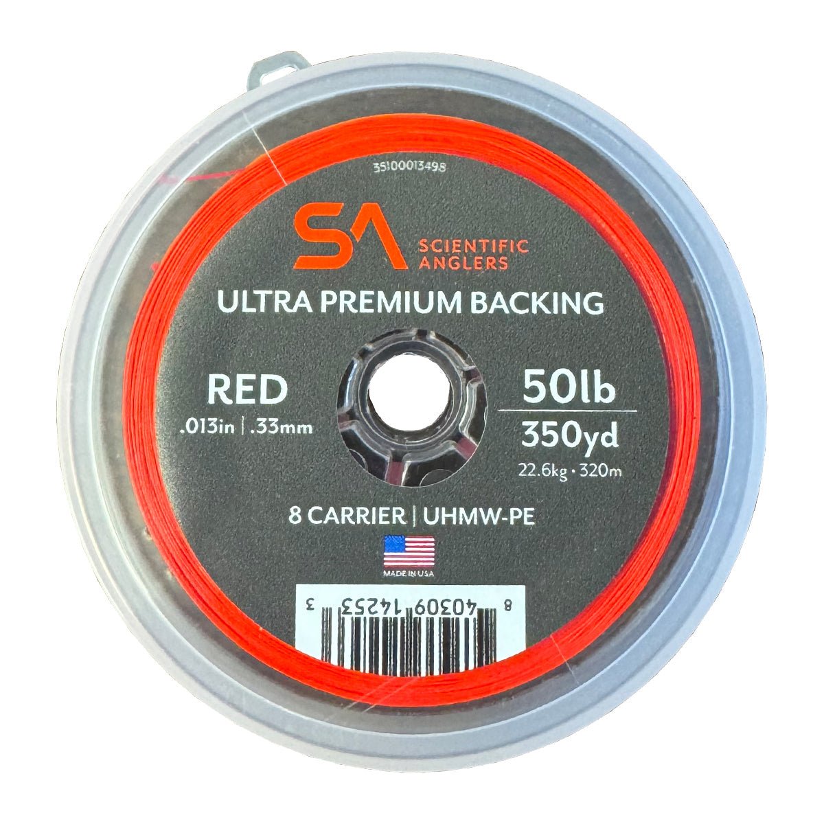 SA Ultra Premium Braided Backing - RED 50 - 2500yd - (Per Yard) - The Blue Quill Angler