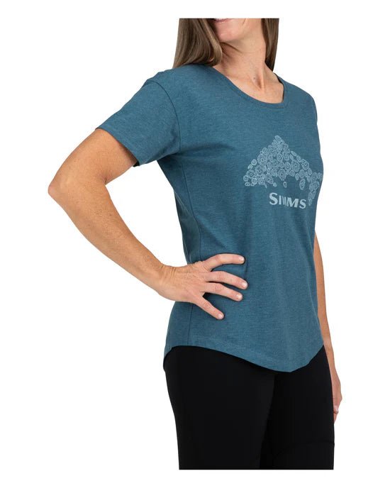 Simms Women's Floral Trout T-Shirt - The Blue Quill Angler