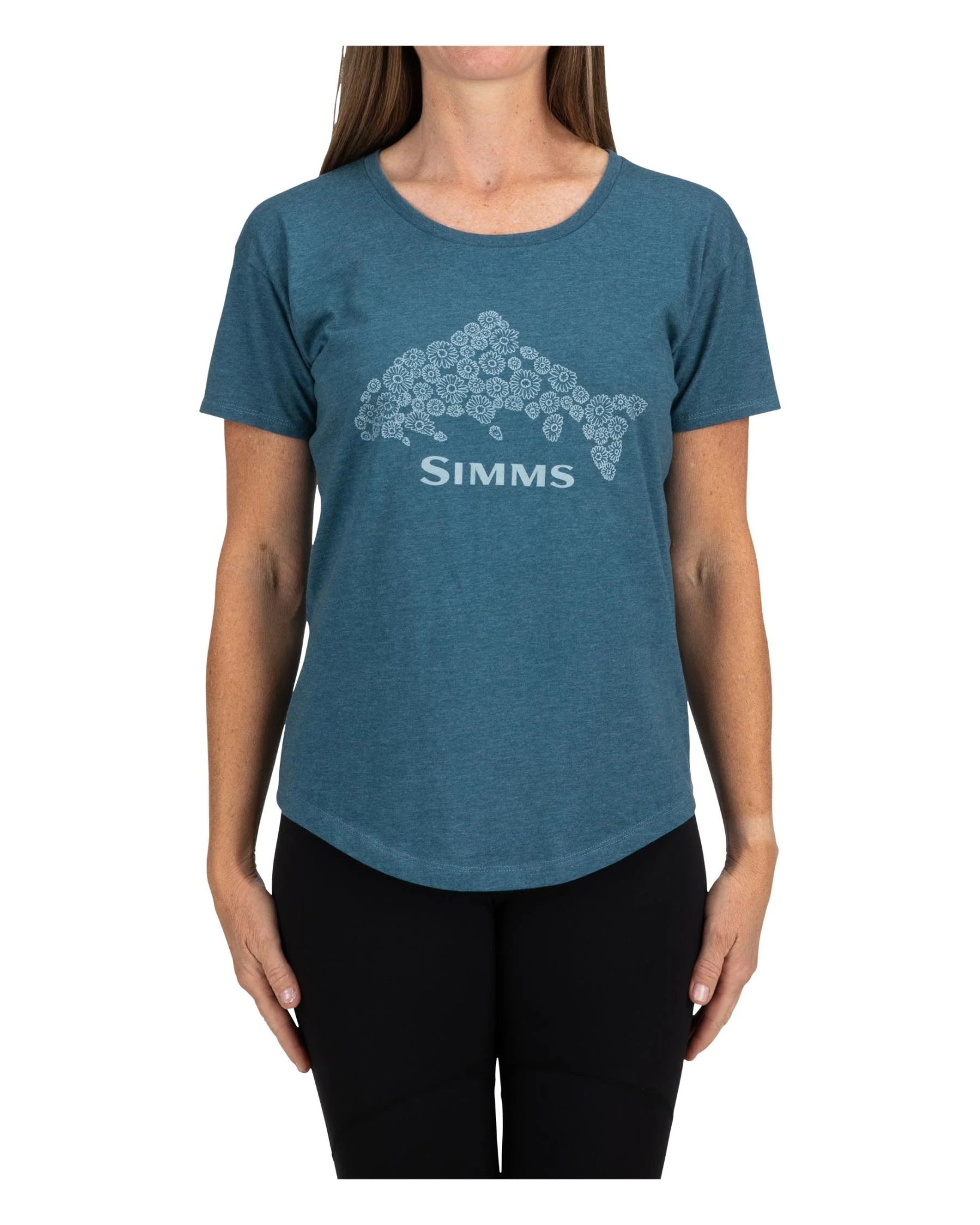 Simms Women's Floral Trout T-Shirt - The Blue Quill Angler