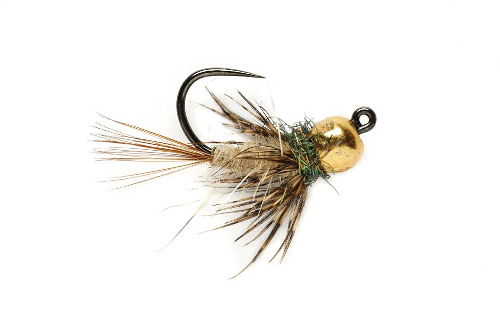 Fishing Flies, Trout Flies - 5 Bead Head Hares Ear Nymph Flies, Dry Flies -  Sizes 10, 12, 14, 16, 18 - Gifts for Men