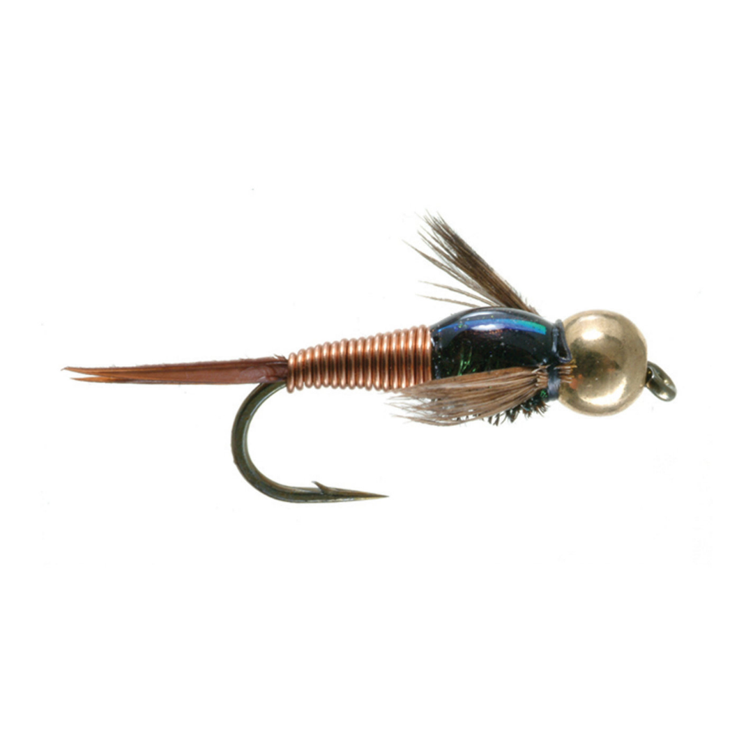 Copper John, Wired BH, Black Green - Trout Flies
