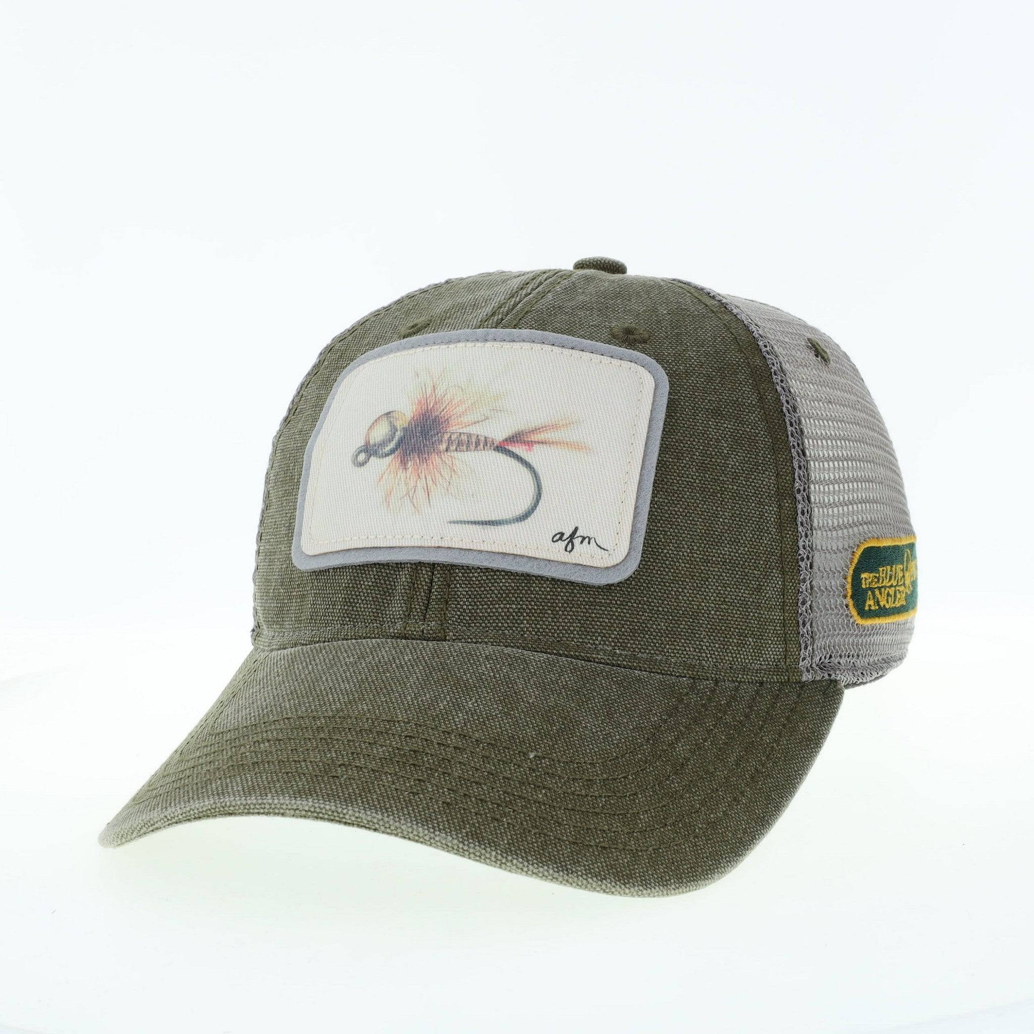 Blue Quill Mayhem Jig Dashboard Trucker - Olive/Gray - The Blue Quill Angler