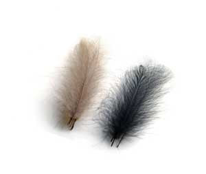 Fly Tying Feathers, 1 Dozen - Turquoise Blue Grizzly Rooster Chickabou  Fluff Feathers