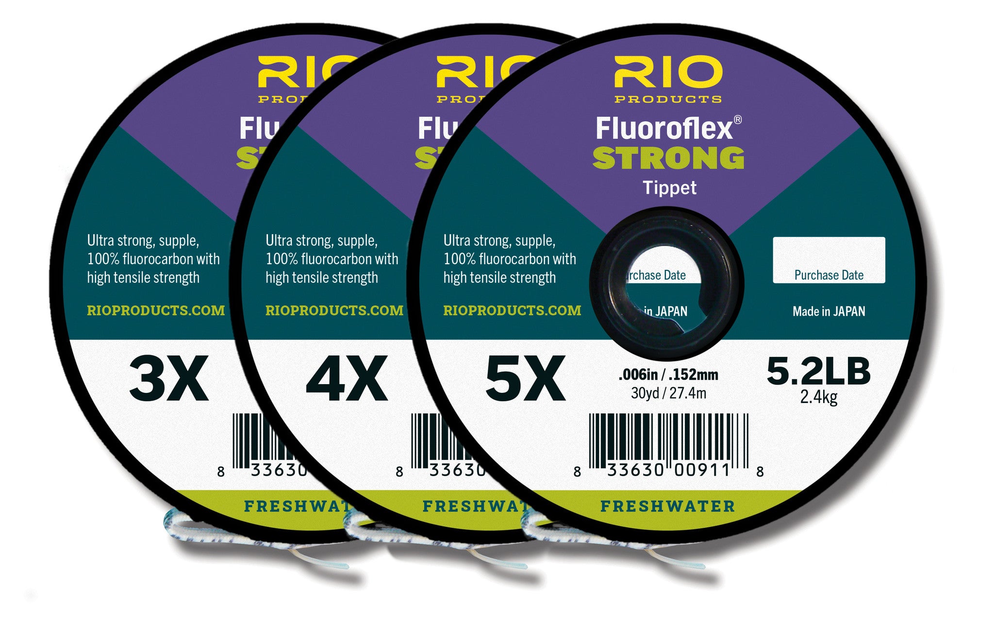 Rio Fluoroflex Strong Tippet 3-Pack 4X-6X