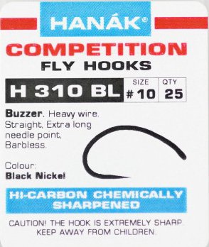 Hanak H310Bl Barbless Buzzer Hook - 25 Pack