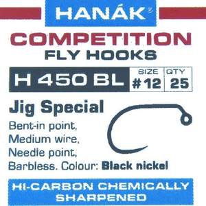 H 450 BL Jig Superb Fly Hook, Hooks, Hanak