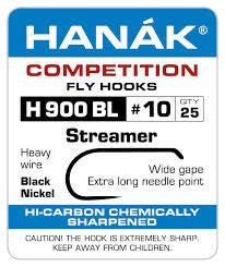 Hanak Hooks Model 900 Streamer Hook 25 Pack - 10