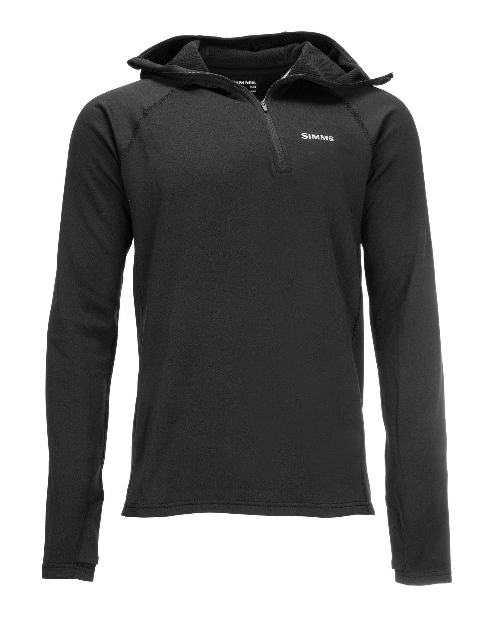 Heavyweight Baselayer Hoody Black - The Blue Quill Angler