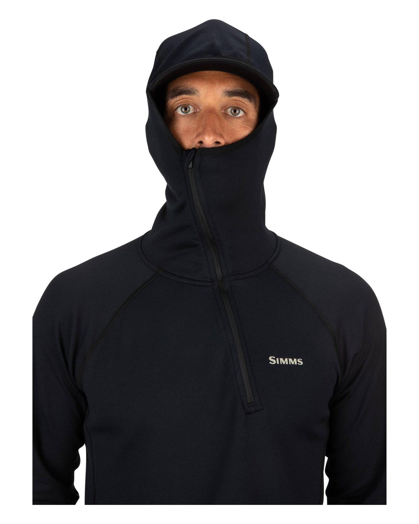 Heavyweight Baselayer Hoody Black - The Blue Quill Angler