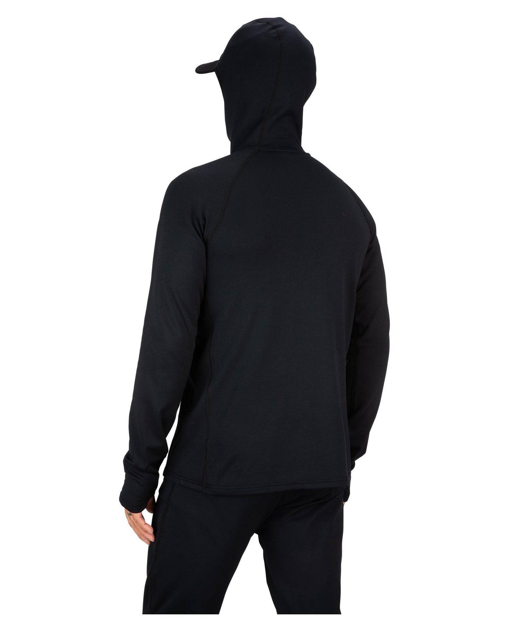 Heavyweight Baselayer Hoody Black - The Blue Quill Angler