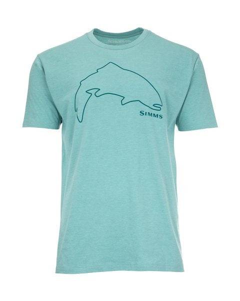 Men's Trout Outline T-Shirt - Sale! - The Blue Quill Angler
