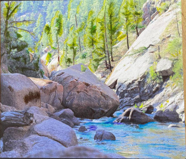 River Scene Non - Trucker Hazel - The Blue Quill Angler