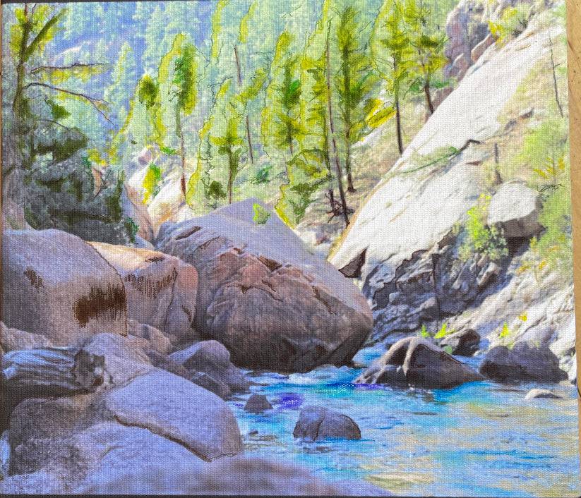 River Scene Non - Trucker Hazel - The Blue Quill Angler